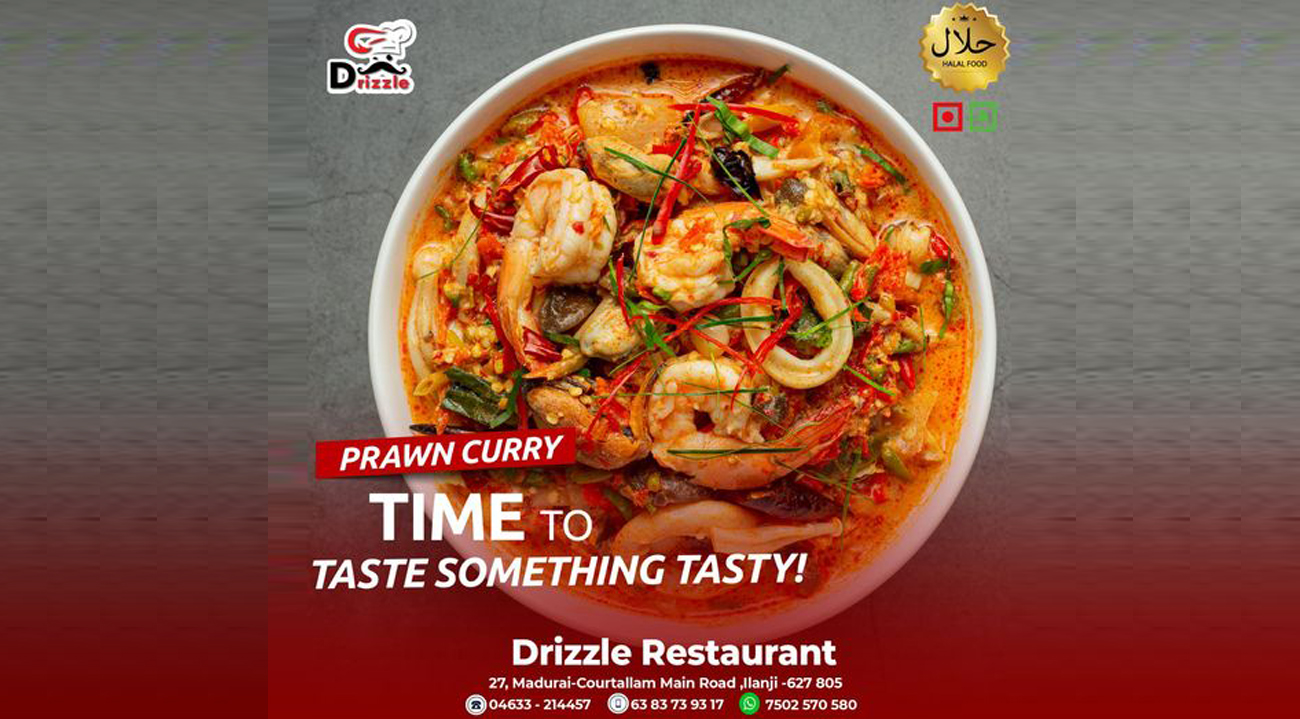 prawn curry- drizzle restaurant