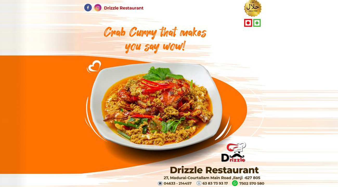 crab curry- drizzle restaurant