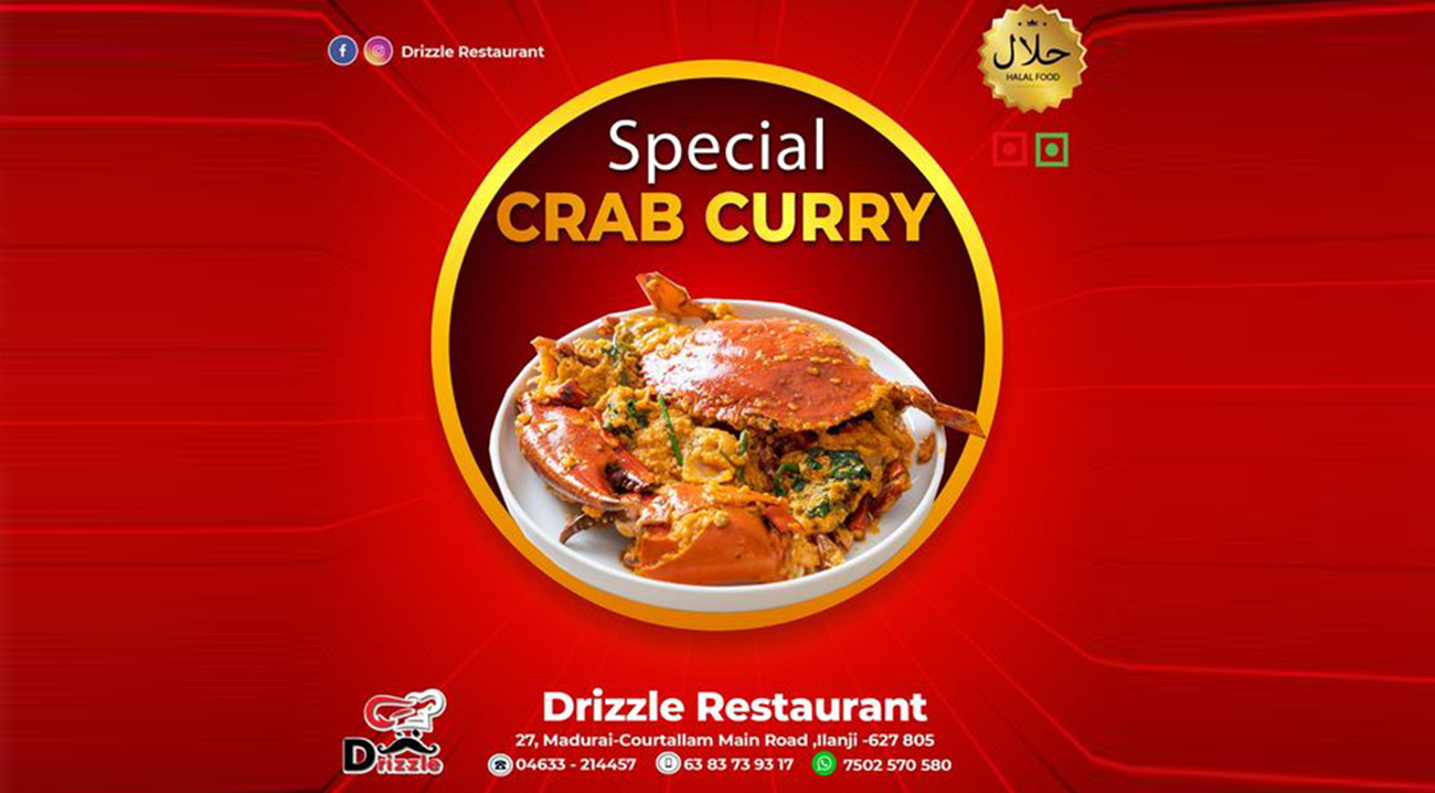 crab curry - drizzle restaurant